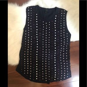JCrew Navy Sequined Tank